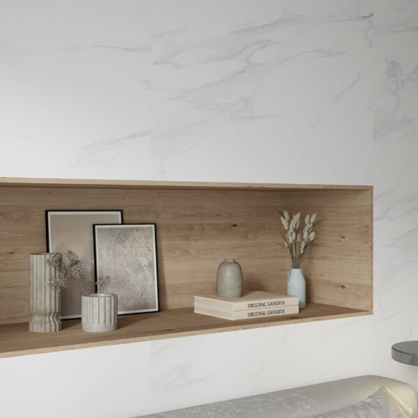 Carrara White Matt Tiles 600x1200mm Matt Porcelain Wall & Floor Tile