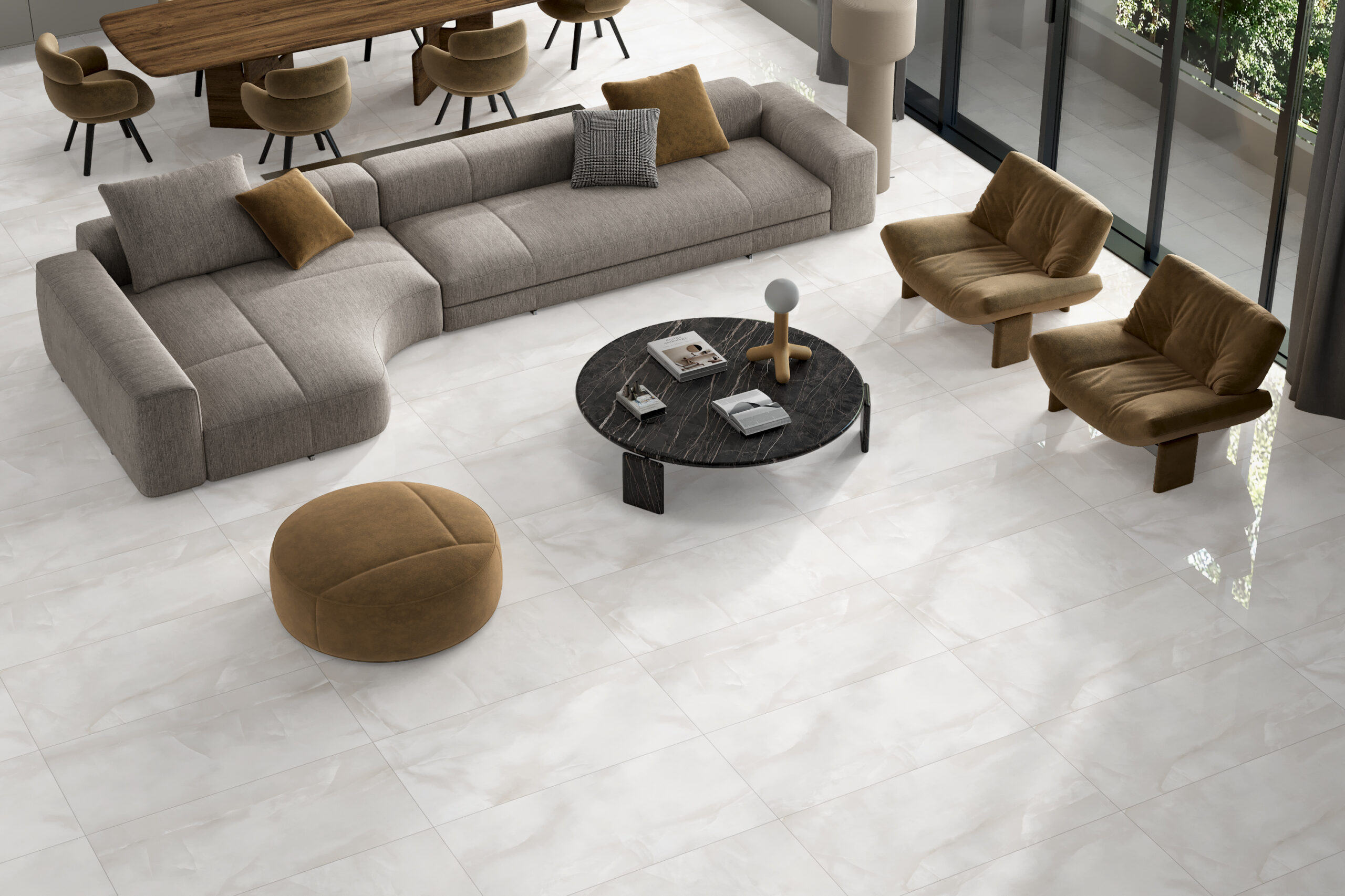 Marfil Onyx 600x1200mm Polished Porcelain Wall & Floor Tile - Image 3