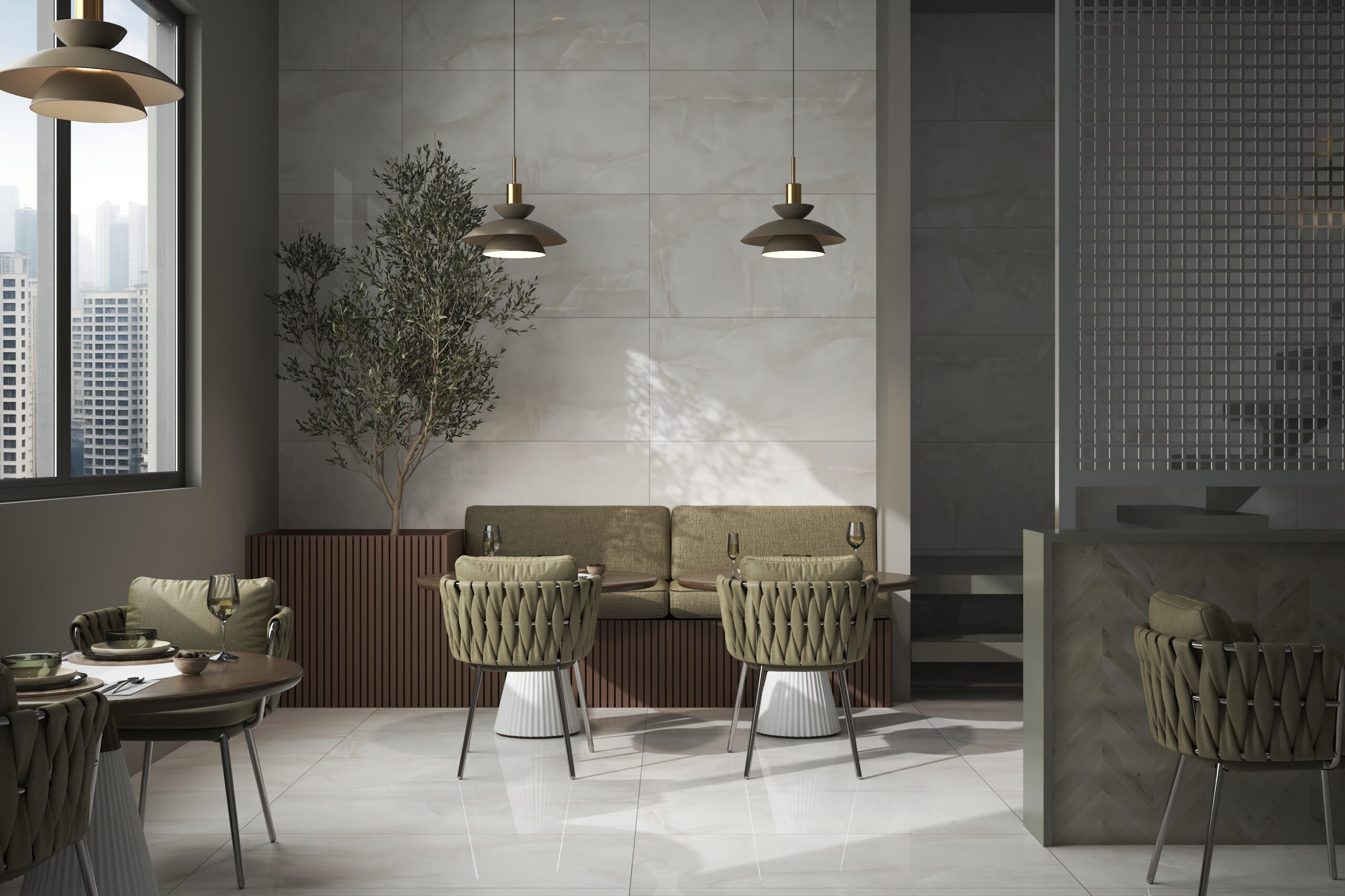 Marfil Onyx 600x1200mm Polished Porcelain Wall & Floor Tile