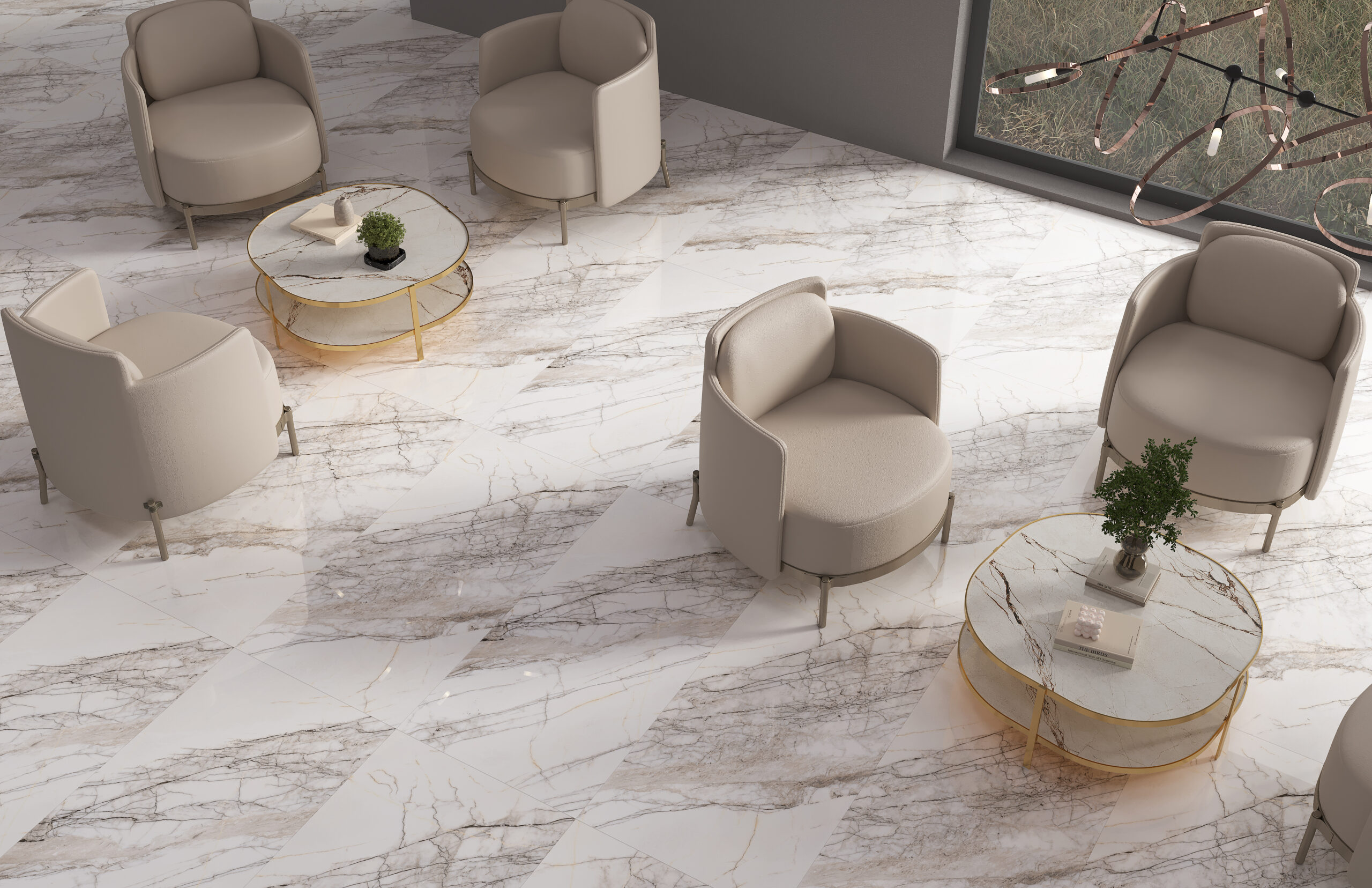 Crystal White 600x1200mm Polished Porcelain Wall & Floor Tile - Image 3