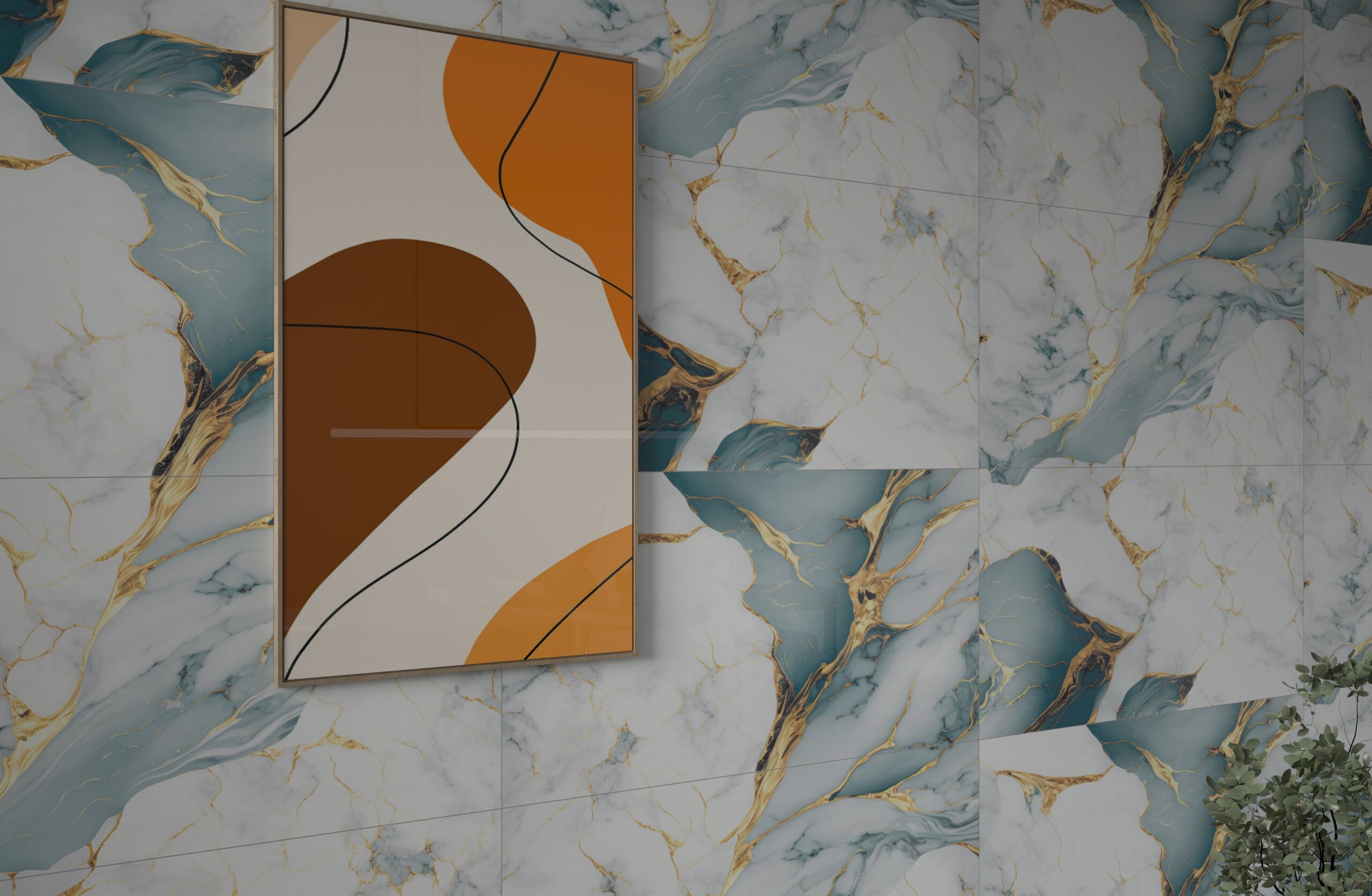 Nicolina Green 600x1200mm Polished Porcelain Wall & Floor Tile - Image 2